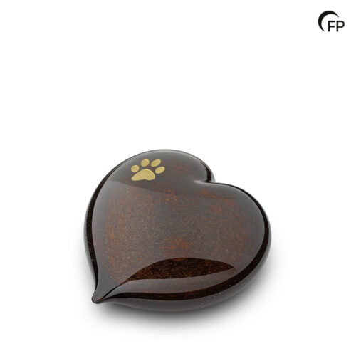 GUP 215 S Glazen dieren mini urn hart
