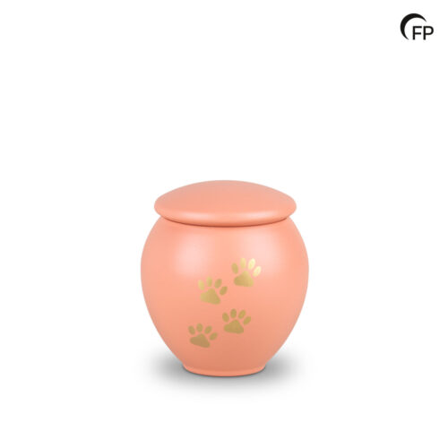 HU 908 M Metaal dierenurn medium - Peach Sunset