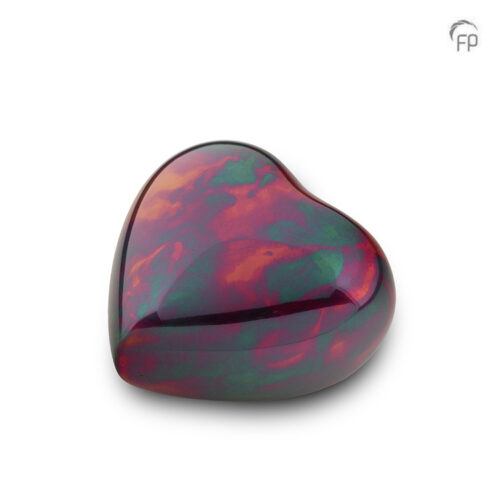 HUH 293 Metaal keepsake hart Raku