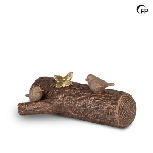 UGK 098 A Keramische urn bronskleur Rust in de natuur